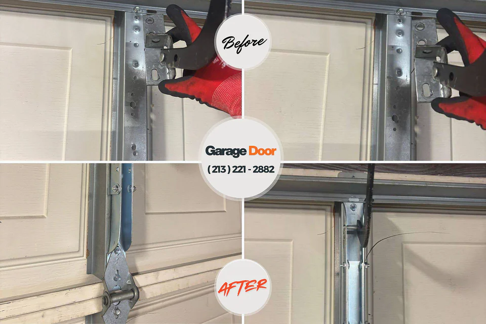 Before and after: garage door repair Franklinville, NJ
